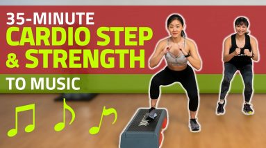 35-Minute Cardio Step & Strength to Music (Super Fun!) | Joanna Soh