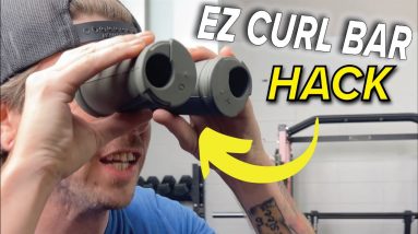 Turn Olympic Barbell Into EZ Curl Bar In Seconds… #shorts