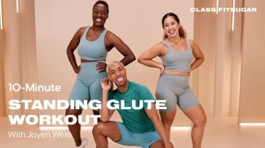 10-Minute Standing Glute Workout With Jayen Wells | POPSUGAR FITNESS