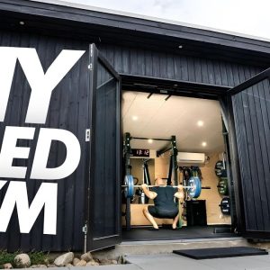 Ridiculous HOME GYM In Entirely Custom DIY Backyard Shed!