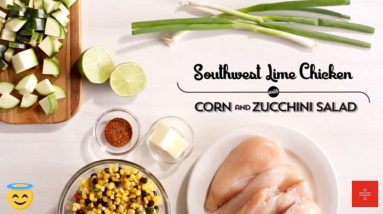 Southwest Lime Chicken with Corn & Zucchini Salad